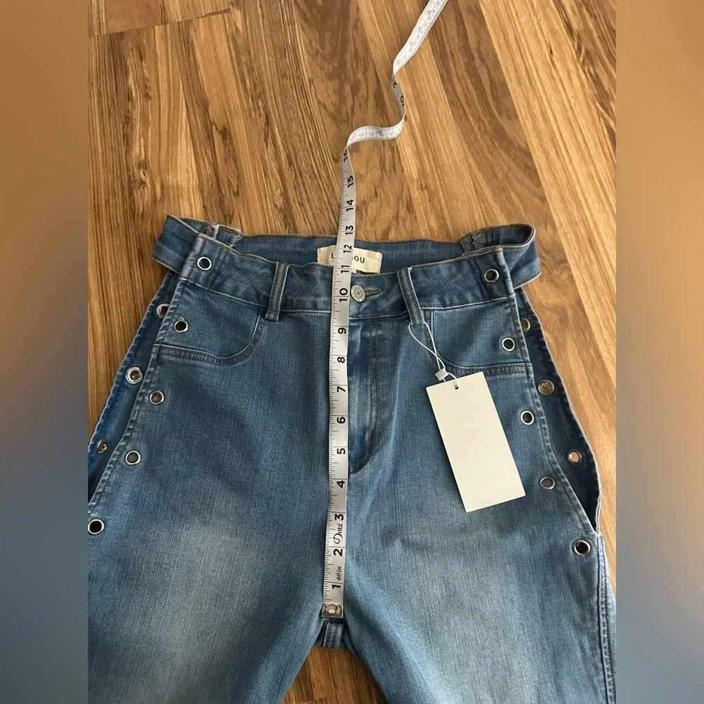 La Bijou Sexy Lace Up Jeans High Rise Skinny Size Small